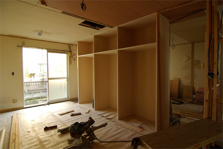 工事中の個室