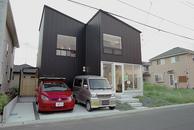 アトリエ併用住宅の外観